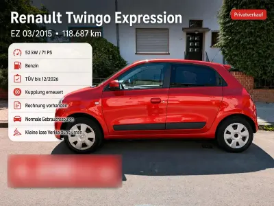 Gebraucht Renault Twingo Expression 51 PS (37 kW) 2015 Rot Kleinwagen