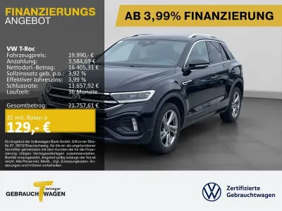 Brugt VW T-Roc R-line 110 HK (80 kW) 2023 Sort SUV