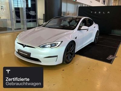 Pearl white multicoat Gebraucht 2024 Tesla Model S Plaid Kleinwagen | 96.300 €