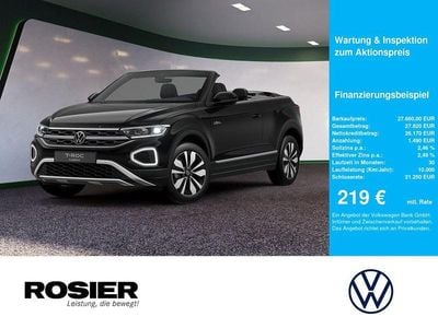 Gebraucht VW T-Roc Cabriolet Goal 116 PS (85 kW) 2025 Schwarz / deep black Cabrio