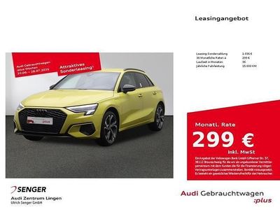 Gelb Gebraucht 2024 Audi A3 Sportback e-tron Advanced Kleinwagen | 37.880 €
