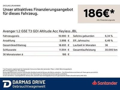 Usata Jeep Avenger Altitude 101 CV (74 kW) 2024 Nero SUV