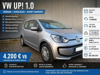 Używany VW up! 60 KM (44 kW) 2013 Szary Hatchback