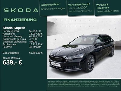 Neu Skoda Superb LAURIN & KLEMENT 204 PS (150 kW) 2025 Onyxschwarz metallic Kombi