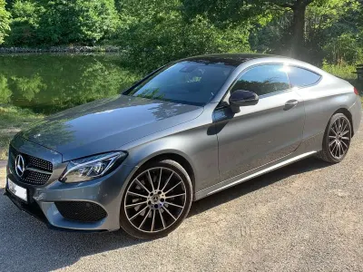Brugt Mercedes C400 AMG line 333 HK (244 kW) 2018 Grå Coupe