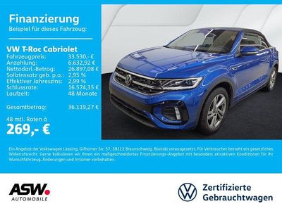 Gebraucht VW T-Roc Cabriolet R-line 150 PS (110 kW) 2025 Ravennablau metallic Cabrio