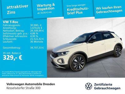 Gebraucht VW T-Roc Goal 150 PS (110 kW) 2025 Ascotgrau/schwarz SUV