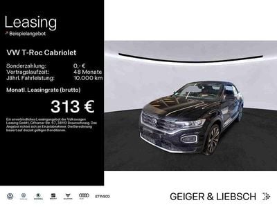 Gebraucht VW T-Roc Cabriolet Style 150 PS (110 kW) 2021 Deep black perleffekt/schwarz Cabrio