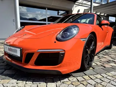 Gebraucht Porsche 911 Targa 4 Chrono 450 PS (330 kW) 2018 Lavaorange (m2a) Cabrio
