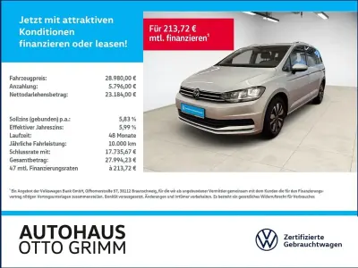 Gebraucht VW Touran Move 150 PS (110 kW) 2023 Silber (reflexsilber metallic) Van / Kleinbus