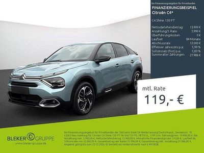 Gebraucht Citroën C4 Shine 131 PS (96 kW) 2023 Lackierung olbia blau/typ aussenverkleidung metalliclackierung Limousine