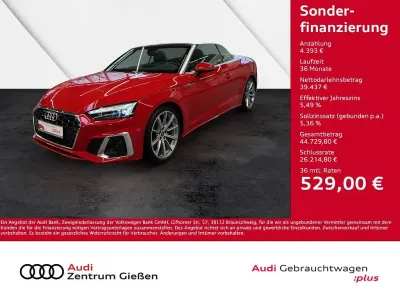 Gebraucht Audi A5 Cabriolet S-Line 163 PS (119 kW) 2024 Progressivrot metallic Cabrio