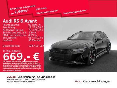 Gebraucht Audi RS6 Ambiente 600 PS (441 kW) 2023 Mythosschwarz metallic Kombi