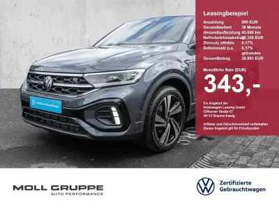 Gebraucht VW T-Roc Cabriolet R-line 150 PS (110 kW) 2023 Rauchgrau schwarz (metallic) Cabrio