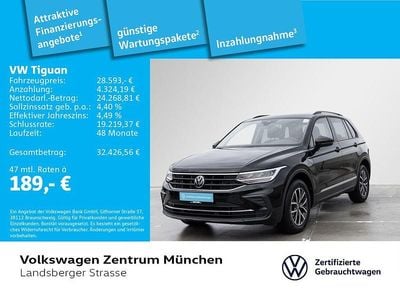 Schwarz Gebraucht 2023 VW Tiguan Life SUV | 28.593 € (Guter Preis)