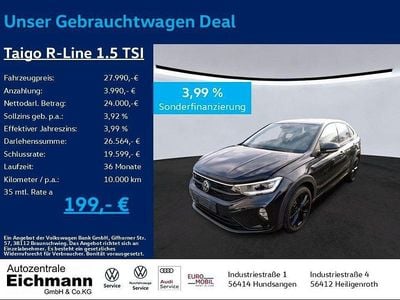 Gebraucht VW Taigo R-line 150 PS (110 kW) 2023 Schwarz SUV