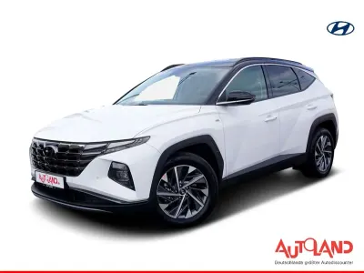 Gebraucht Hyundai Tucson 179 PS (131 kW) 2021 Polarweiss/schwarz SUV