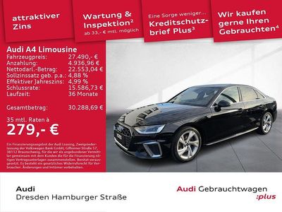 Gebraucht Audi A4 S-Line 163 PS (119 kW) 2022 Schwarz Limousine