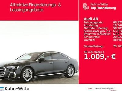 Schwarz Gebraucht 2023 Audi A8L Ambiente Limousine | 62.879 € (Fairer Preis)