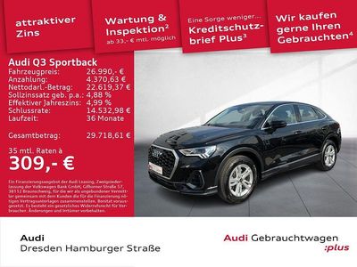 Gebraucht Audi Q3 Sportback Performance 150 PS (110 kW) 2023 Mythosschwarz metallic SUV