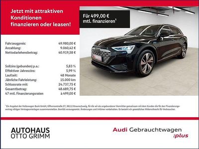 Gebraucht Audi Q8 e-tron Advanced 250 kW (340 PS) 2023 Mythosschwarz metallic SUV