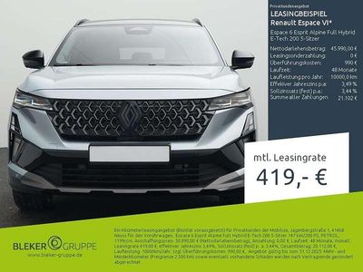 Baltic grey Gebraucht 2025 Renault Espace Esprit Alpine SUV | 45.840 € (Fairer Preis)