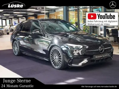 Gebraucht Mercedes C220 AMG line 200 PS (147 kW) 2021 Obsidianschwarz Kombi