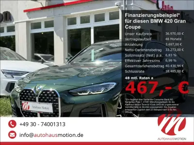 Gebraucht BMW 420 M Sport 184 PS (135 kW) 2023 Sanremo green metallic Coupé
