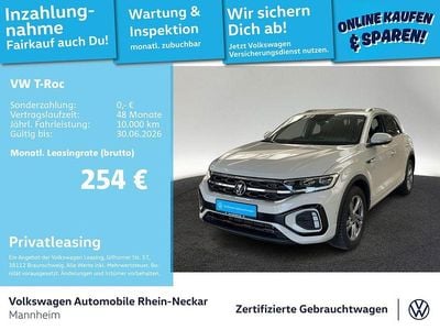 Usado VW T-Roc R-line 110 HP (80 kW) 2024 Cinzento SUV