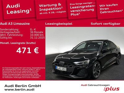Gebraucht Audi A3 S-Line 150 PS (110 kW) 2025 Mythosschwarz metallic Limousine
