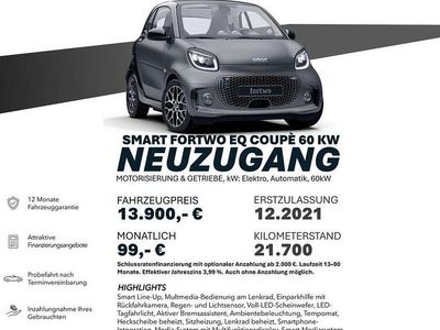 Gebraucht Smart ForTwo Electric Drive 60 kW (82 PS) 2021 Schwarz Coupé