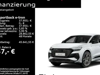 Gebraucht Audi Q4 Sportback e-tron S-Line 219 kW (299 PS) 2023 Weiß SUV