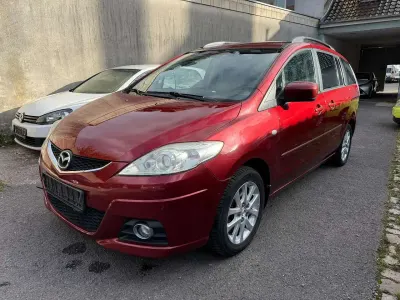 Gebraucht Mazda 5 Exclusive 150 PS (110 kW) 2008 Carminarot metallic Van / Kleinbus