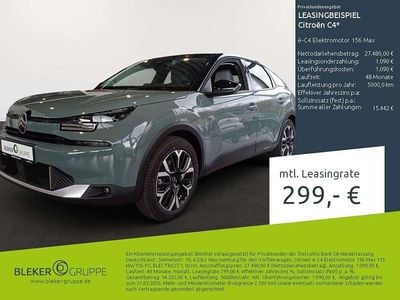 Manhattangrün Neu 2025 Citroën e-C4 Limousine | 27.480 € (Superpreis)