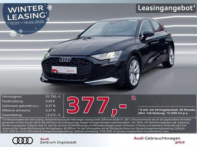 Mythosschwarz metallic Gebraucht 2025 Audi A3 Advanced Plus Limousine | 35.790 € (Guter Preis)