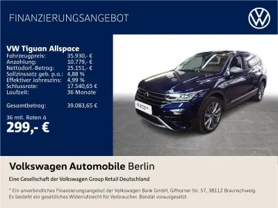 Gebraucht VW Tiguan Allspace Elegance 200 PS (147 kW) 2023 Blau SUV