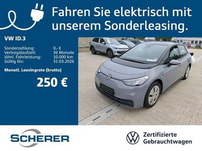 Gebraucht VW ID.3 Pro 107 kW (146 PS) 2021 Mondsteingrau schwarz Kleinwagen