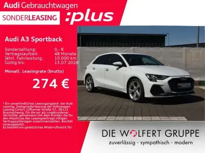 Gebraucht Audi A3 S-Line 150 PS (110 kW) 2025 Gletscherweiß metallic Limousine