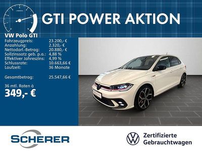 Gebraucht VW Polo GTI 207 PS (152 kW) 2023 Pure white schwarz Kleinwagen