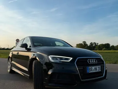 Używany Audi A3 S-Line 150 KM (110 kW) 2018 Czarny Sedan/Limuzyna