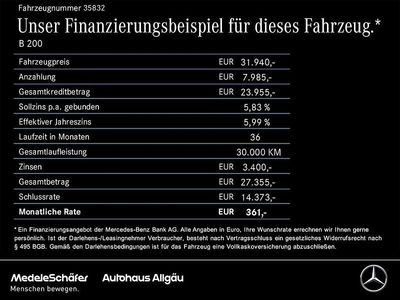 Gebraucht Mercedes B200 Progressive 163 PS (119 kW) 2025 Lack mountaingrau (metallic) Van / Kleinbus