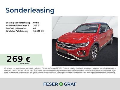 Gebraucht VW T-Roc Cabriolet Goal 116 PS (85 kW) 2025 Kings red metallic schwarz Cabrio