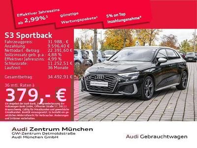 Mythosschwarz metallic Gebraucht 2024 Audi S3 Basis Limousine | 31.988 € (Superpreis)