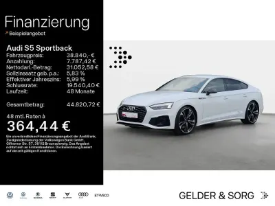 Gebraucht Audi S5 Sportback Ambiente 341 PS (250 kW) 2022 Gletscherweiß metallic Kleinwagen