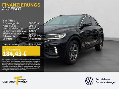 Gebraucht VW T-Roc R-line 150 PS (110 kW) 2025 Schwarz SUV