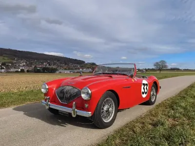 Brugt Austin Healey 100 90 HK (66 kW) 1955 Rød Cabriolet