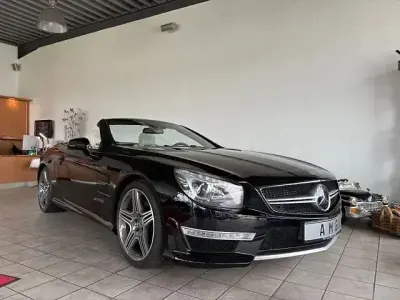 Brugt Mercedes SL63 AMG AMG 537 HK (394 kW) 2012 Sort Cabriolet