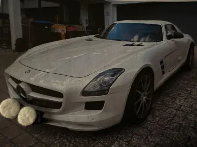 Brugt Mercedes SLS AMG AMG 571 HK (419 kW) 2010 Hvid Coupe