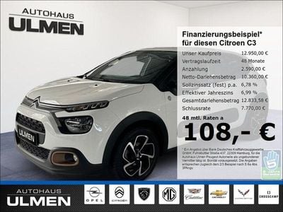 Weiss Gebraucht 2023 Citroën C3 PureTech Kleinwagen | 12.950 € (Fairer Preis)