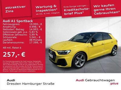 Gebraucht Audi A1 Sportback S-Line 110 PS (80 kW) 2021 Gelb Kleinwagen